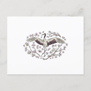 Postal Hermoso Crane Floral