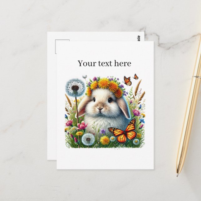 Postal Hermoso de animales de personalizable (Anverso/Reverso In Situ)