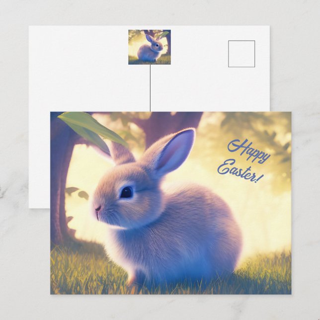 Postal Hermoso de Pascua, Feliz Pascua - personalizable (Anverso / Reverso)