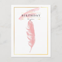 Hermoso dibujo de lápiz Feather Cumpleaños