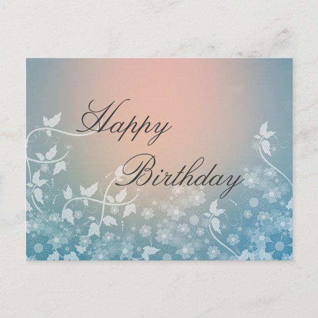 Postal Hermoso diseño abstracto de cumpleaños (Anverso)