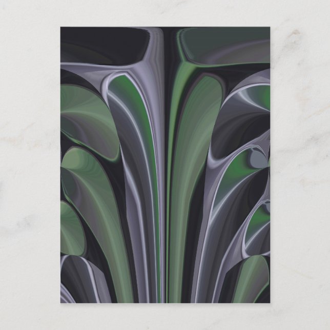 Postal Hermoso diseño de arte textual de Aurora Verde