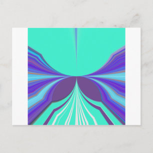 Postal Hermoso diseño de patrones de motivos púrpura cian