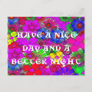 Postal Hermoso diseño de patrones florales sorprendentes