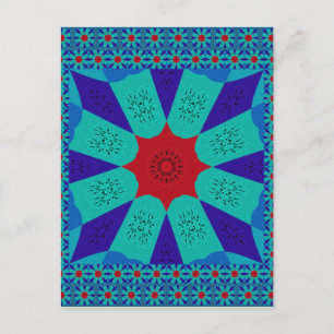 Postal Hermoso Diseño Femenino Egipcio Asombroso Color