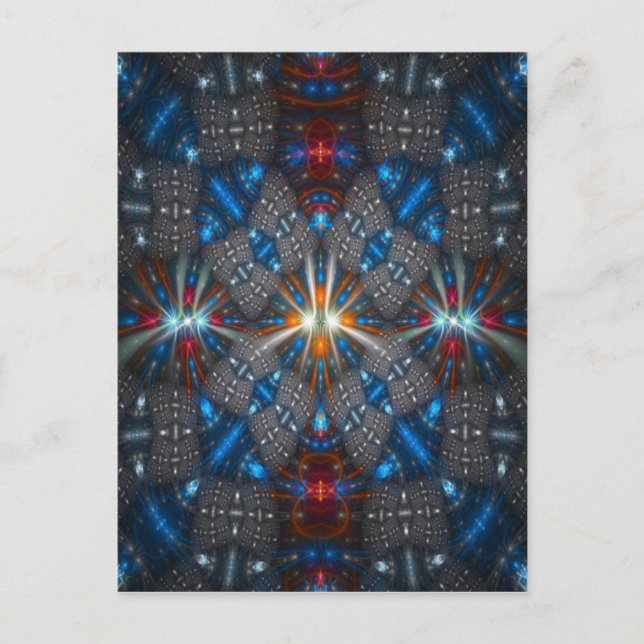 Postal Hermoso diseño fractal (Anverso)