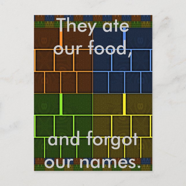 Postal Hermoso diseño geométrico en color arcoiris (Anverso)