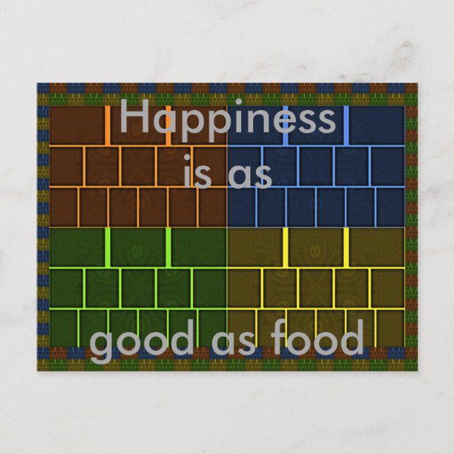 Postal Hermoso diseño geométrico en color arcoiris (Anverso)