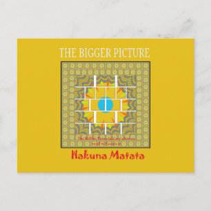 Postal Hermoso diseño gráfico amarillo dorado