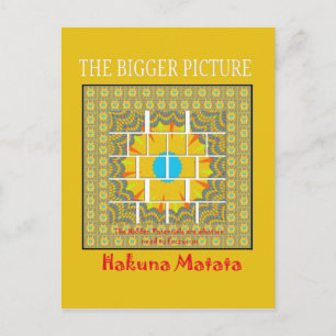 Postal Hermoso diseño gráfico amarillo dorado