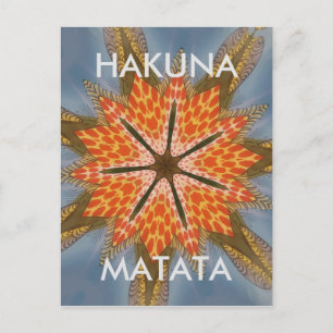 Postal Hermoso Diseño Impresa de Estrellas Africanas.