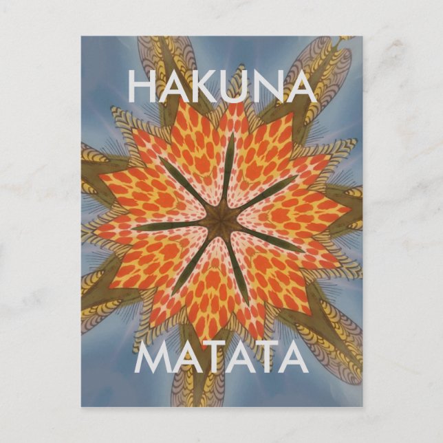 Postal Hermoso Diseño Impresa de Estrellas Africanas. (Anverso)