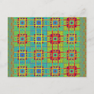 Postal Hermoso diseño vectorial étnico maya