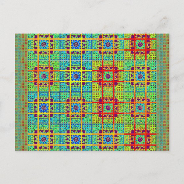 Postal Hermoso diseño vectorial étnico maya (Anverso)