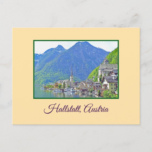 Postal Hermoso Hallstatt, Austria (Anverso)
