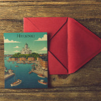 Hermoso Helsinki vintage paisaje urbano Finlandia