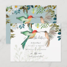 Hermoso HUMMINGBIRDS Pareja Boda