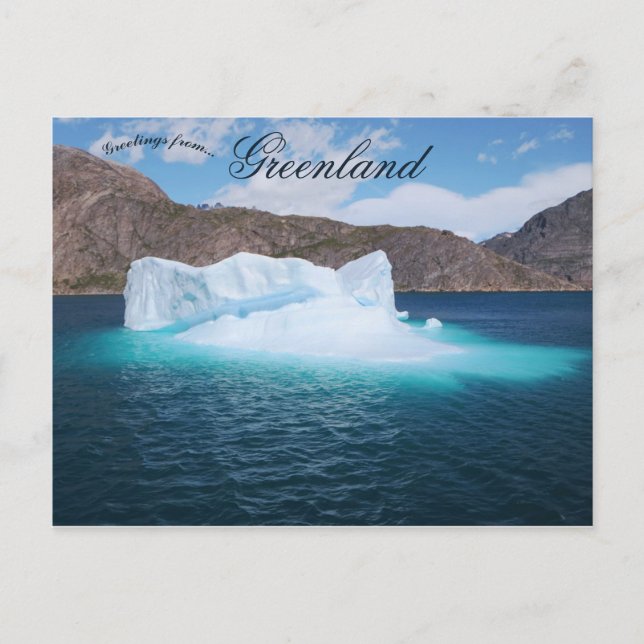 Postal Hermoso Iceberg Aappilattoq Greenlanad (Anverso)