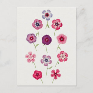 Postal Hermoso Ilustracion botánico vintage