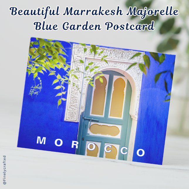 Postal Hermoso Jardín Azul de Marrakesh Majorelle (Subido por el creador)