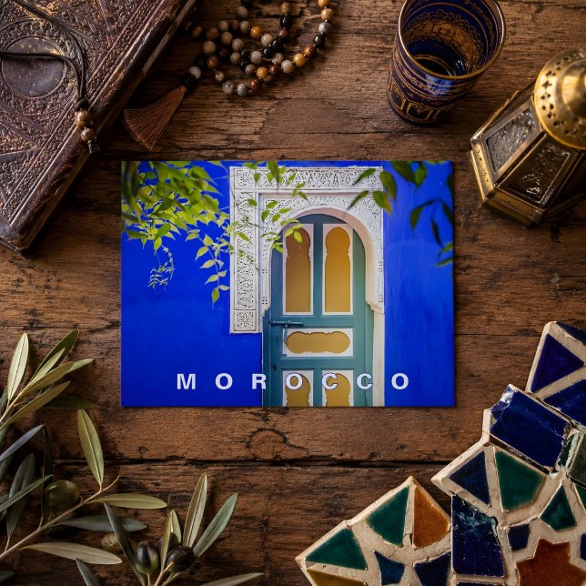 Postal Hermoso jardín azul Majorelle de Marrakech  (Subido por el creador)