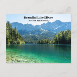 Postal Hermoso Lago Eibsee Alpes Bavieras Alemania