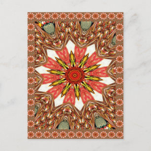 Postal Hermoso Lovely Patrón de edafía tradicional asiáti