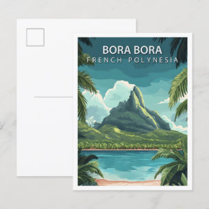 Postal Hermoso lugar Bora Bora Francesa Polinesia Viaje