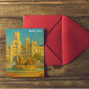 Postal Hermoso Madrid España Viaje de época
