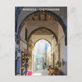 Postal Hermoso Marruecos Azul Antiguo recuerdo de ciudad