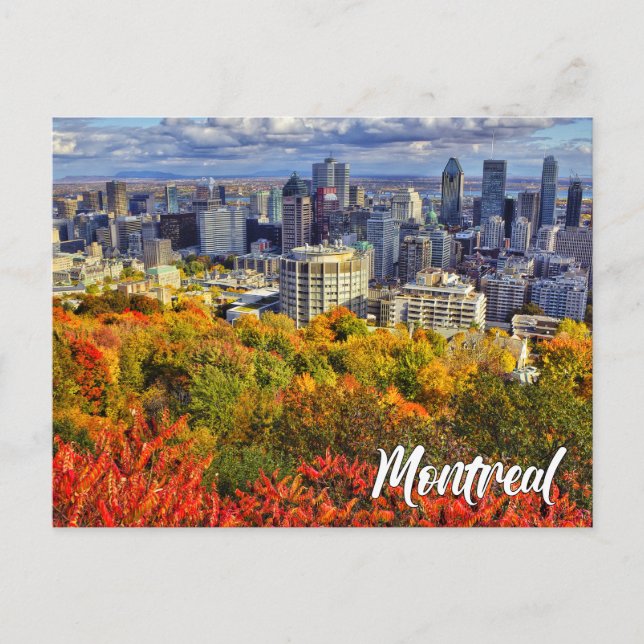 Postal Hermoso Montreal, Quebec, Canadá (Anverso)