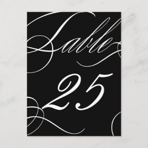 Postal Hermoso número de tabla (fondo de Personalizable)