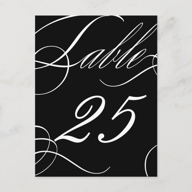 Postal Hermoso número de tabla (fondo de Personalizable) (Anverso)