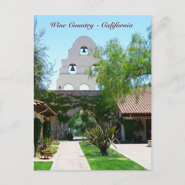 Postal ¡Hermoso País Vino/postal de California! (Anverso)