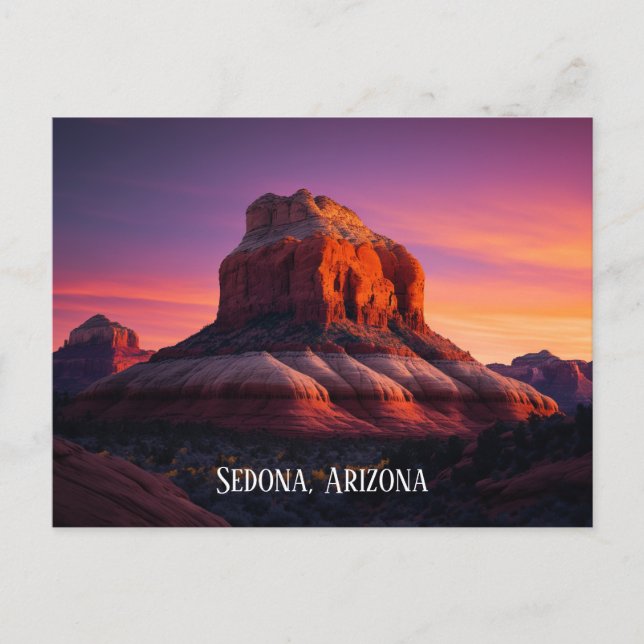 Postal Hermoso paisaje de Sedona Arizona Rojo Rocas Rojas (Anverso)