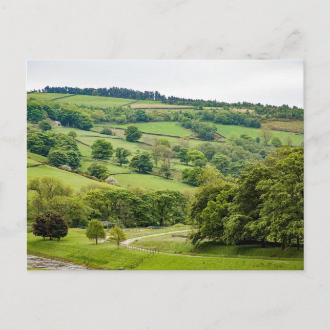 Postal Hermoso paisaje inglés Yorkshire Dales (Anverso)