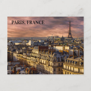 Postal Hermoso París Francia horizonte Torre Eiffel Foto