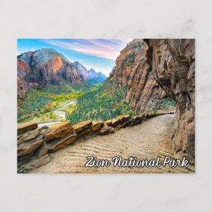 Postal Hermoso Parque Nacional de Zion, Utah, Estados Uni