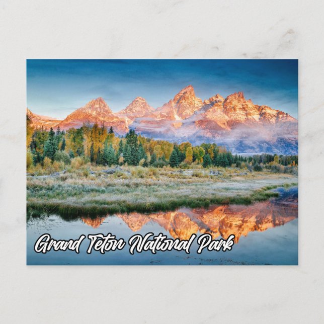 Postal Hermoso Parque Nacional del Gran Tetón, Wyoming (Anverso)