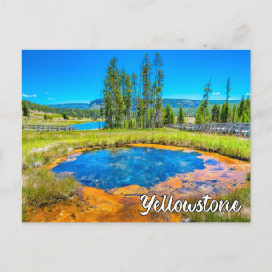 Postal Hermoso Parque Nacional Yellowstone, Estados Unido