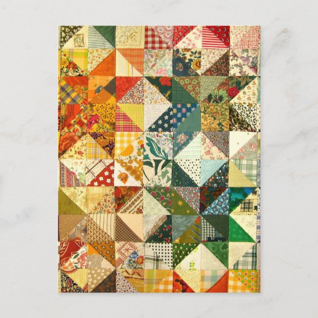 Postal Hermoso Patchwork (Anverso)