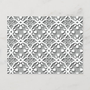 Postal Hermoso patrón retro floral elegante