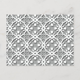 Postal Hermoso patrón retro floral elegante
