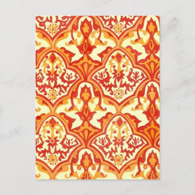 POSTAL HERMOSO PATRÓN - ROJO Y NARANJA (Anverso)