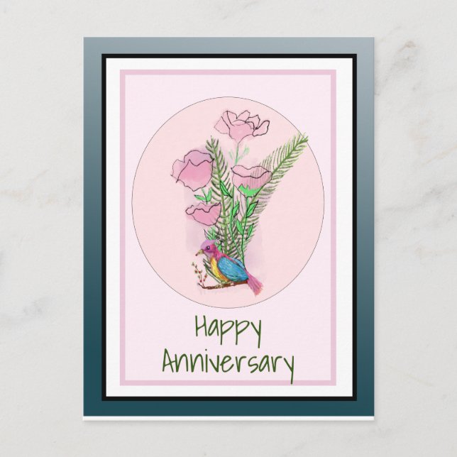Postal Hermoso Personalizado para Aniversario de Esposa (Anverso)