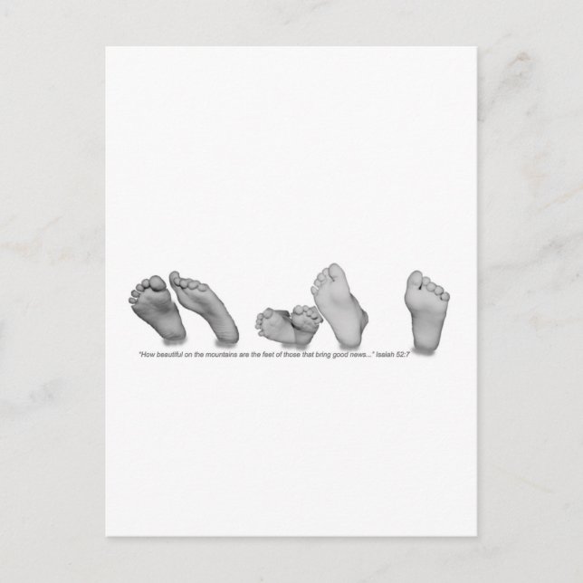 Postal Hermoso pie (Anverso)