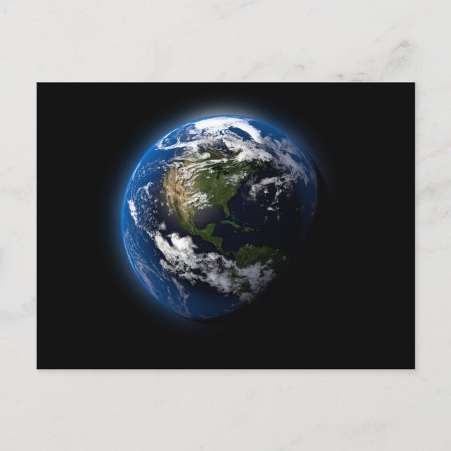 Postal Hermoso planeta 3D (Anverso)