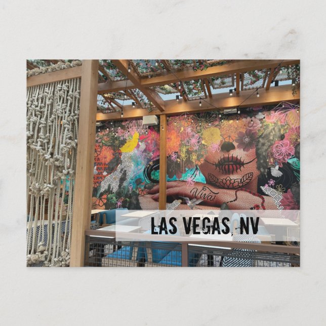Postal Hermoso Restaurante Viva Las Vegas Postcard (Anverso)