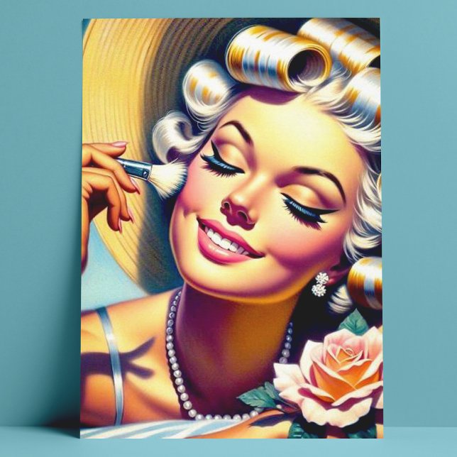 Postal Hermoso retrato Chica de época (Subido por el creador)