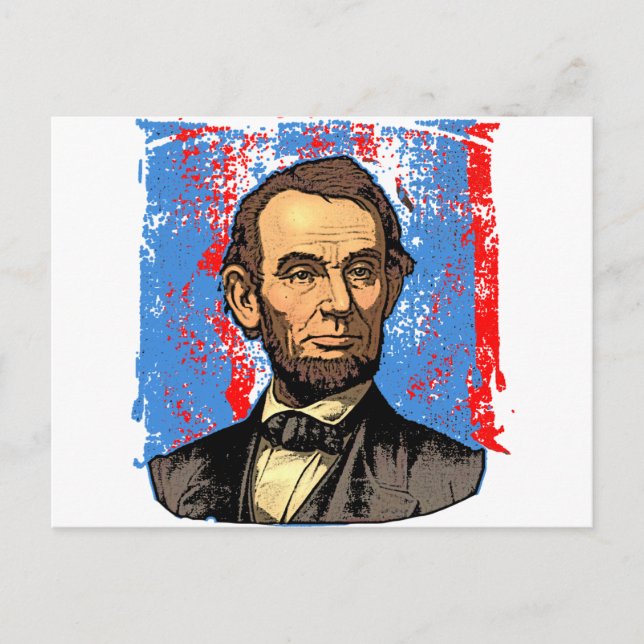 Postal Hermoso retrato de Abraham Lincoln (Anverso)